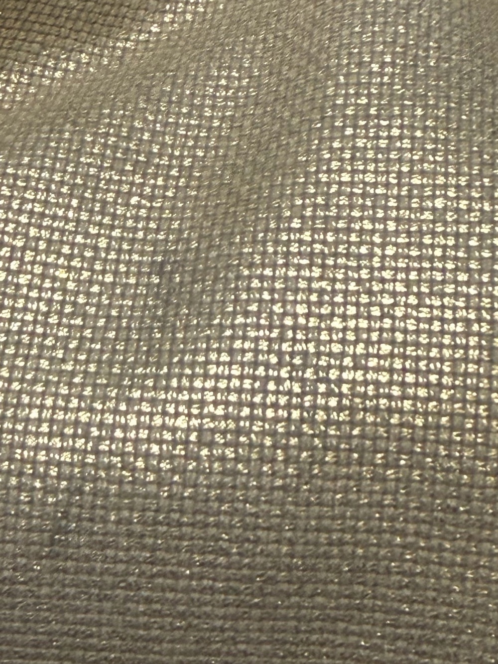 Michael Michael Kors Gold Metallic Canvas Hobo Bag Brown Whipstitch Leather Trim - Picture 4 of 14